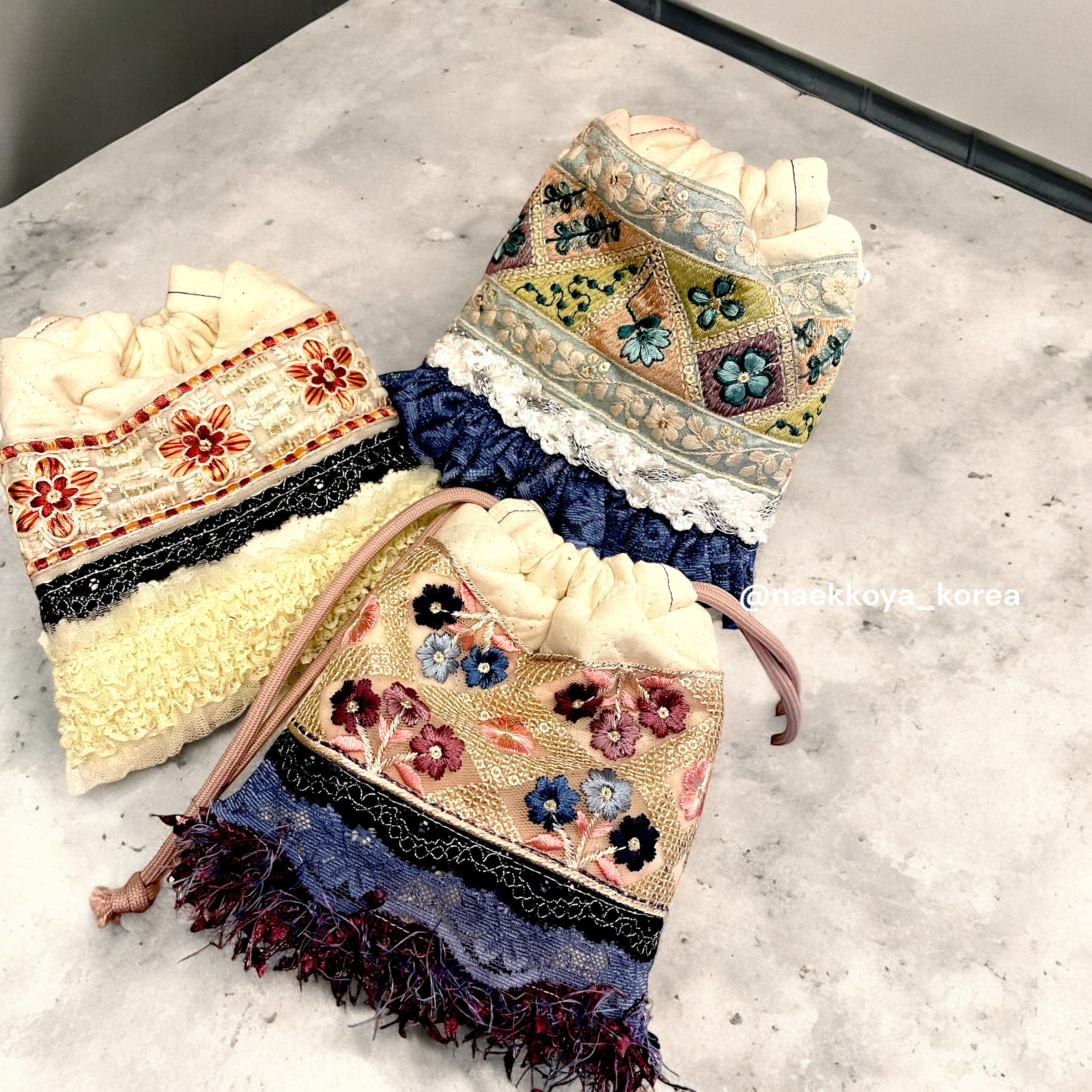 専用ページ　刺繍ヌビのレッスンバッグ　保冷巾着