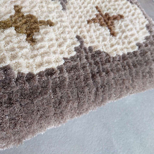 手織りの椅子敷き 手染め糸 ノッティング織 【公式通販】