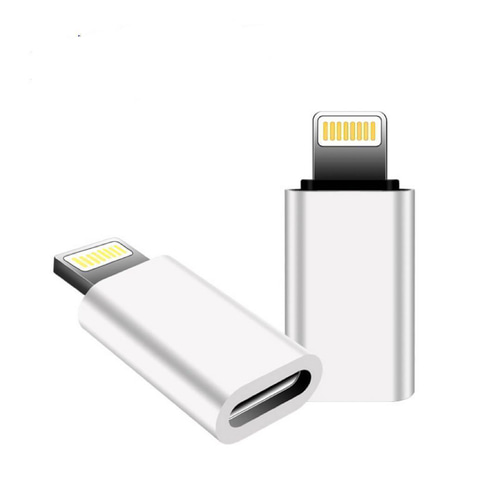 Type-C Lightning 変換 アダプター iPhone 充電 ホワイト