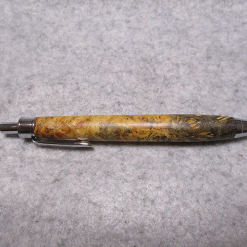 本花梨瘤 トリコロール キヌカオイル仕上げ 木軸シャープペンシル(0.5