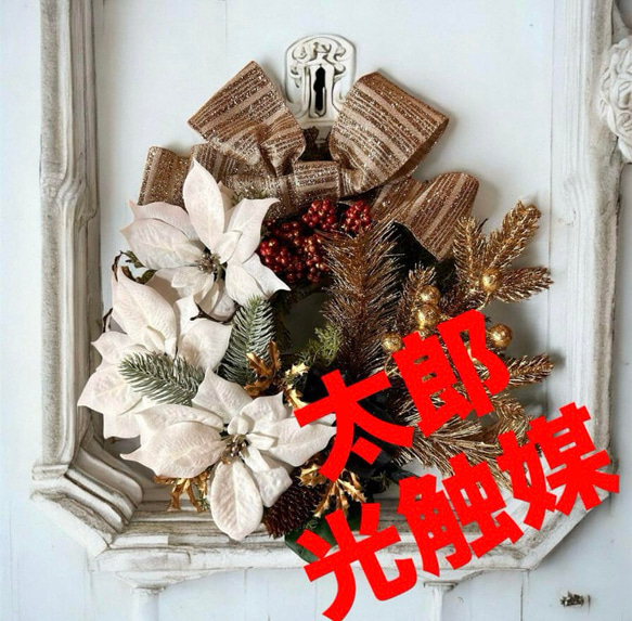光触媒人工観葉植物ウォールグリーンフェイクフラワー　クリスマスリース 光触媒 人工観葉植物 ウォールグリーン フェイクグリーン