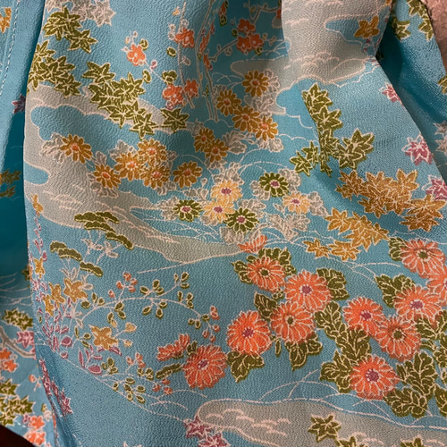 和ロリ 着物 浴衣 ミニ丈 ワンピース ドレス リメイク 鮮やかな