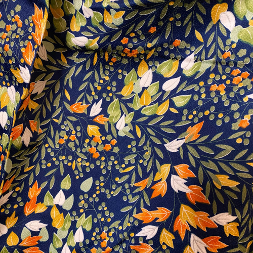 和ロリ 着物 浴衣 ミニ丈 ワンピース ドレス リメイク 鮮やかな花柄と