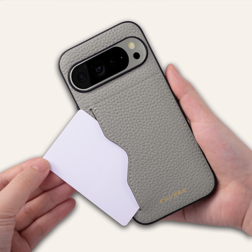 Google Pixel 8 Pro カード収納付き 本革バックカバーケース 8色