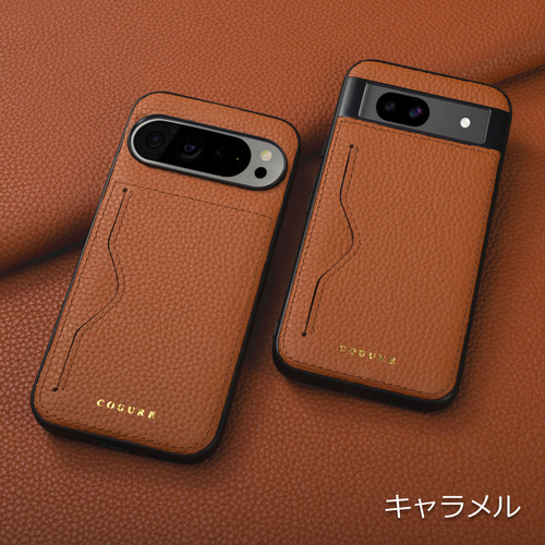 Google Pixel 8 Pro カード収納付き 本革バックカバーケース 8色