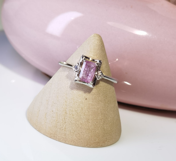 人気再出品５Aトルマリン エメラルドカッティング　パワー天然ストーン リング 2枚目の画像