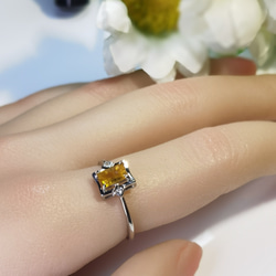 人気再出品５Aトルマリン エメラルドカッティング　パワー天然ストーン リング 8枚目の画像