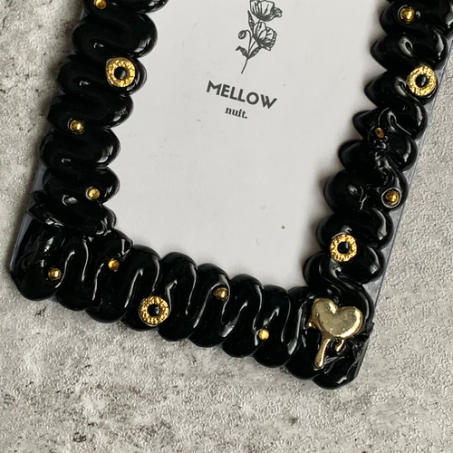 sale【B8トレカケース】硬質ケース 『melt』ホイップデコ black × gold 