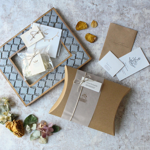 スイスブルートパーズ・11月誕生石 Cadre rect・classic 14KGFピアス