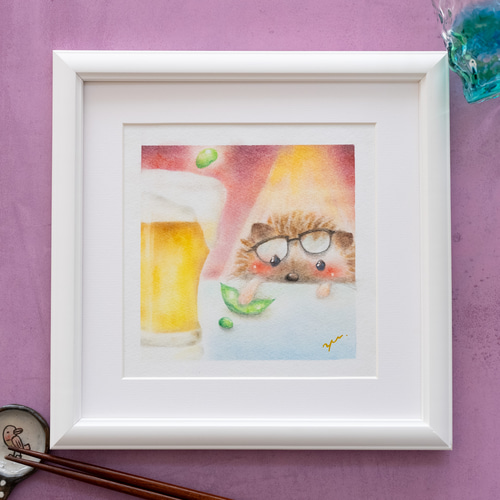 ハリネズミ　油彩画　原画 SALE ハリネズミ〈油絵〉 絵画 Atelier kiyomi 通販 12269554