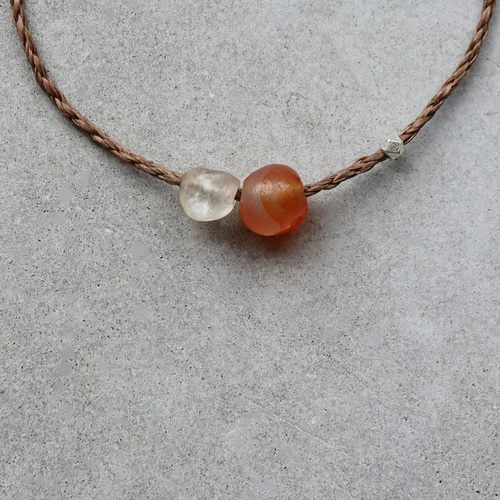 Ancient Carnelian 蝋引き紐 ネックレス 【公式通販】