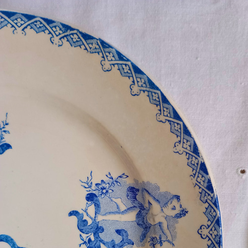 フランスアンティークプレート エンジェル 天使 平皿 中皿 amibrocante 