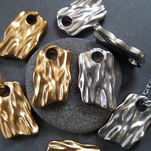 1pcs] オール ステンレス エンボス加工 パーツ サージカルステンレス