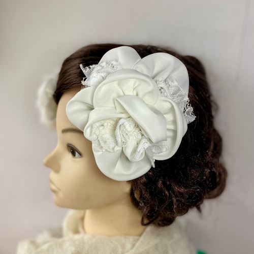 ホワイトヘッドドレス ヘアアクセサリー 髪飾り 白無垢 振袖 七五三