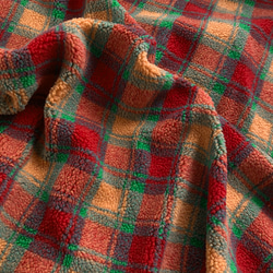 チェック柄 秋冬 フリース ボア ファー 柔らかい 生地 布地 手芸 材料