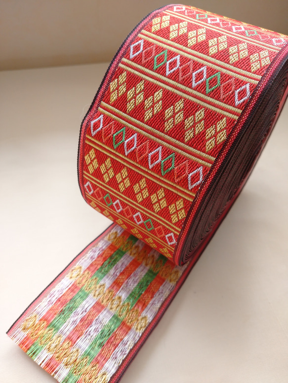 畳のヘリ 手芸用「 畳ヘリ」絢爛 No.200 畳へり 1m(日本製）畳縁 畳のへり 10