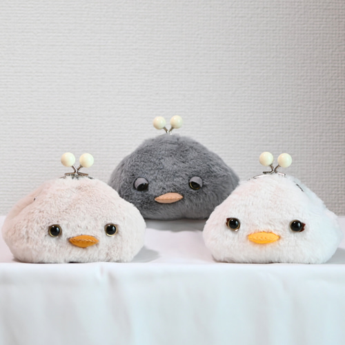 ふわふわ アヒル がま口 ポーチ 小物入れ アニマル ギフト がま口