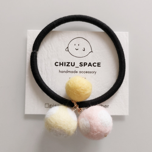 No.98》カラフルな羊毛フェルトのヘアゴム ヘアゴム chizu 通販 