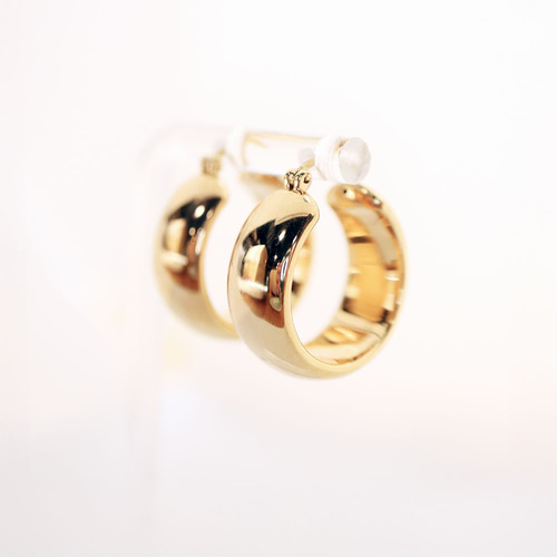 TRIDEA JEWELRY k18 フープ ピアス 18k 18金 レディース 幅3mm