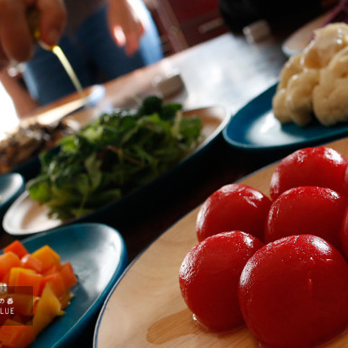 KyutarouBLUE 爽 丸皿 30cm【青・ブルーの木製食器】 中皿 漆器久太郎