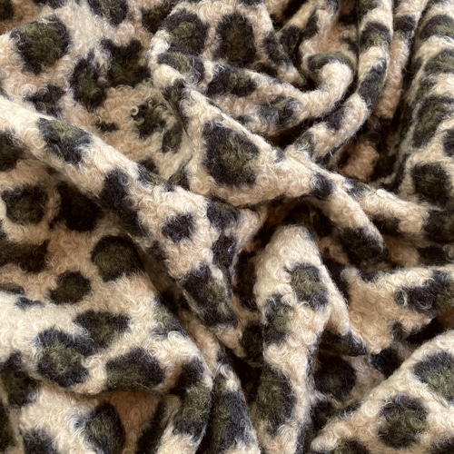 フリース 生地 ボア ファー ヒョウ柄 柔らかい ハンドメイド 手芸 材料