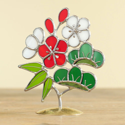 めでたい木　松竹梅（真鍮ベース・ステンドグラス） 9枚目の画像