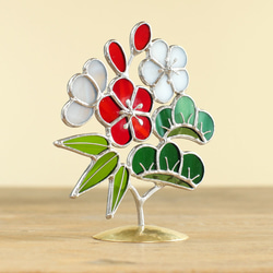 めでたい木　松竹梅（真鍮ベース・ステンドグラス） 5枚目の画像