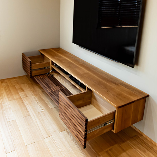 テレビ台 AVボード ハンドメイド120cmサイズ パイン無垢材 テレビボード120cm ナチュラル テレビ台・テレビボード ニノミヤ家具