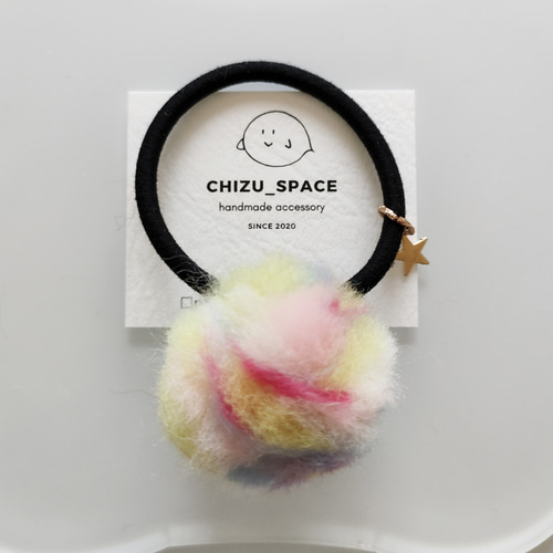 No.107》カラフルな羊毛フェルトのヘアゴム ヘアゴム chizu 通販