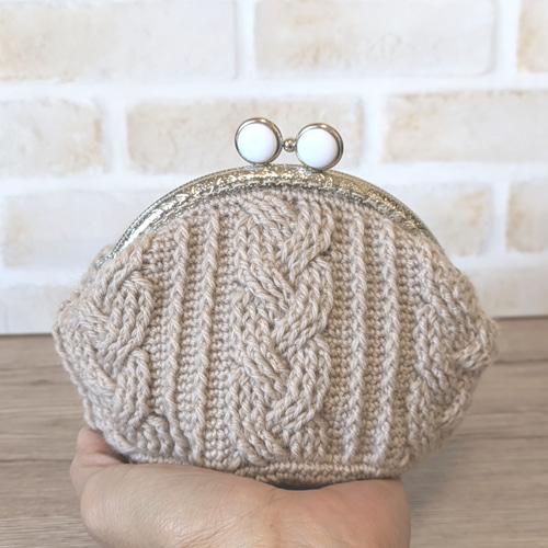 ニットのがま口♥アラン がま口 n-Eco〈ハンドメイド雑貨＆パーツ