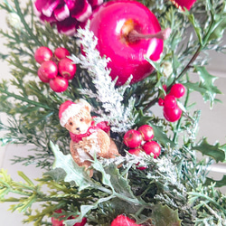【クリスマス】くまサンタと一緒に! ハッピークリスマスリース　★ラッピング無料★ 7枚目の画像