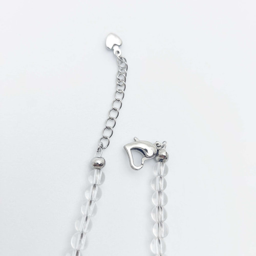 K18☆】選べる天然石ブレスレット水晶とパールのネックレスと3点セット