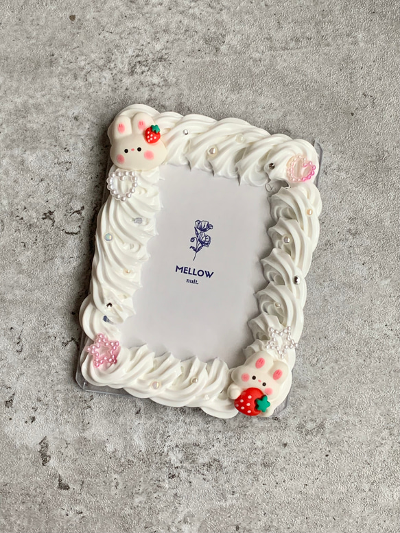 オーダー見本品トレカケース スイーツ OUTLET【B8トレカケース】硬質ケース ホイップデコ no.2 『cream