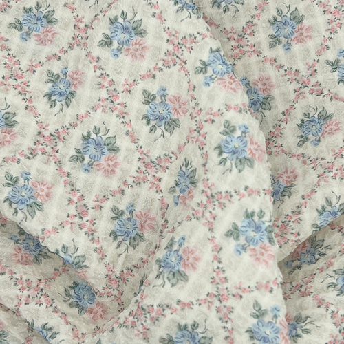 4回目再入荷しました【生地】シアー素材 花柄プリント