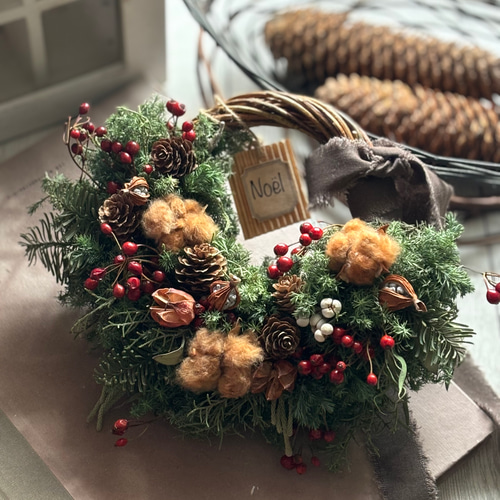 北海道ヤドリギ　フライングリース　宿木　合格祈願　縁起物　No.7希少　オス 北海道ヤドリギ フライングリース 宿木 合格祈願 縁起物 No.7