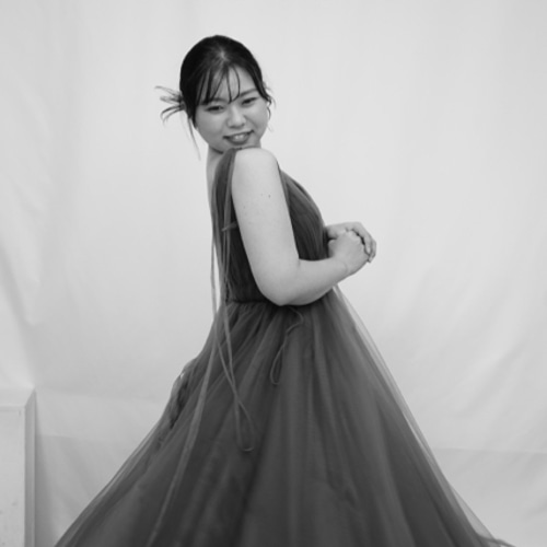 実例写真！パーティードレス キャミソール リボン バックレス カラー  