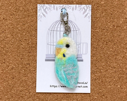 専用ページ　夏　羊毛フェルト　ボタンインコキーホルダー　オーダー品　鳥 専用ページ 夏 羊毛フェルト ボタンインコキーホルダー オーダー