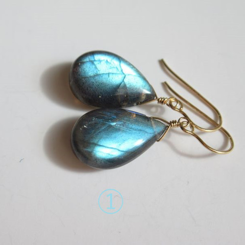 強シラー 宝石質 ラブラドライト 3粒 ピアス 14kgf 強シラー 宝石質 ラブラドライト 3粒 ピアス 14kgf ラブラドライト