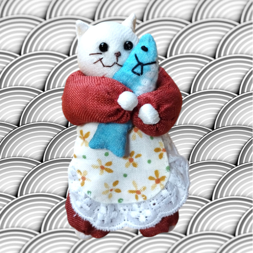 猫ちゃんブローチ♡昭和レトロ 猫小物 ミニブローチ マスコット