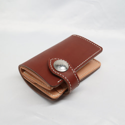 《数量限定品》栃木レザー ハーフウォレット（ブラウン色）送料無料 6枚目の画像