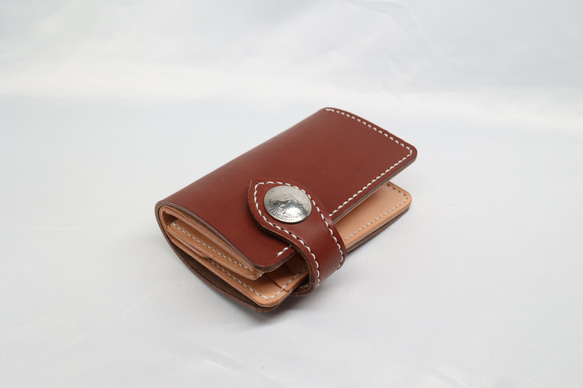 《数量限定品》栃木レザー ハーフウォレット（ブラウン色）送料無料 6枚目の画像