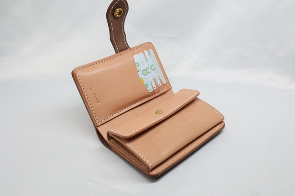 《数量限定品》栃木レザー ハーフウォレット（ブラウン色）送料無料 15枚目の画像