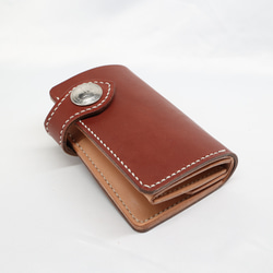 《数量限定品》栃木レザー ハーフウォレット（ブラウン色）送料無料 4枚目の画像