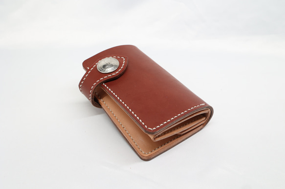 《数量限定品》栃木レザー ハーフウォレット（ブラウン色）送料無料 4枚目の画像