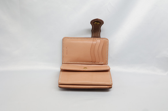 《数量限定品》栃木レザー ハーフウォレット（ブラウン色）送料無料 12枚目の画像