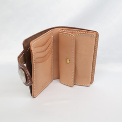 《数量限定品》栃木レザー ハーフウォレット（ブラウン色）送料無料 8枚目の画像