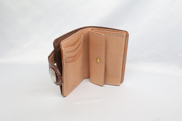 《数量限定品》栃木レザー ハーフウォレット（ブラウン色）送料無料 8枚目の画像