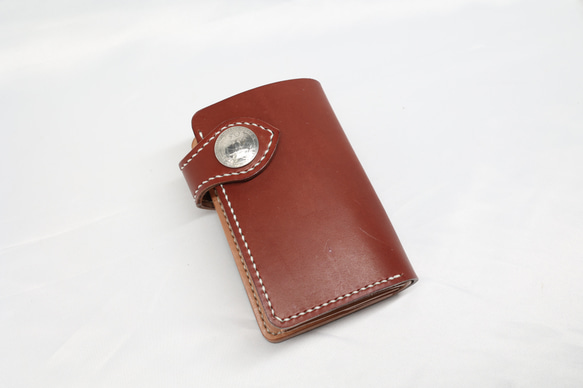《数量限定品》栃木レザー ハーフウォレット（ブラウン色）送料無料 1枚目の画像