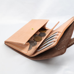 《数量限定品》栃木レザー ハーフウォレット（ブラウン色）送料無料 11枚目の画像