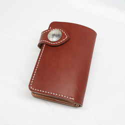《数量限定品》栃木レザー ハーフウォレット（ブラウン色）送料無料 2枚目の画像